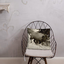 Load image into Gallery viewer, Throw Pillow Buffalo in Motion