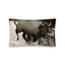 Load image into Gallery viewer, Throw Pillow Buffalo in Motion