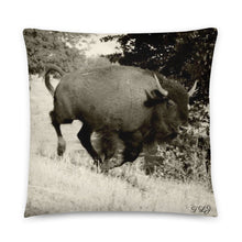 Load image into Gallery viewer, Throw Pillow Buffalo in Motion