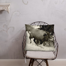 Load image into Gallery viewer, Throw Pillow Buffalo in Motion