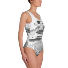Load image into Gallery viewer, Swimsuit Grayscale Guitar One-Piece
