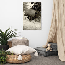Load image into Gallery viewer, Canvas Print Buffalo in Motion