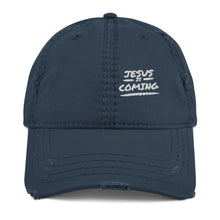 Load image into Gallery viewer, Hat Distressed Jesus is Coming, Dark Colors