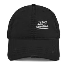 Load image into Gallery viewer, Hat Distressed Jesus is Coming, Dark Colors