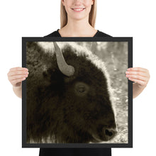 Load image into Gallery viewer, Poster Framed Buffalo Profile