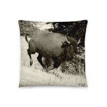 Load image into Gallery viewer, Throw Pillow Buffalo in Motion
