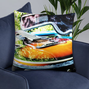 Throw Pillow Bright Toned Guitar