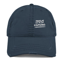 Load image into Gallery viewer, Hat Distressed Jesus is Coming, Dark Colors
