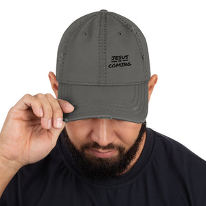 Hat Distressed Jesus Is Coming, Light Colors