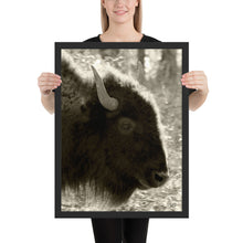 Load image into Gallery viewer, Poster Framed Buffalo Profile
