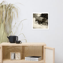 Load image into Gallery viewer, Poster Framed Buffalo in Motion
