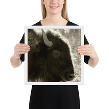 Load image into Gallery viewer, Poster Framed Buffalo Profile
