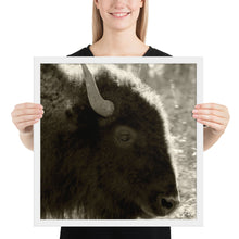 Load image into Gallery viewer, Poster Framed Buffalo Profile
