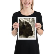 Load image into Gallery viewer, Poster Framed Buffalo Profile
